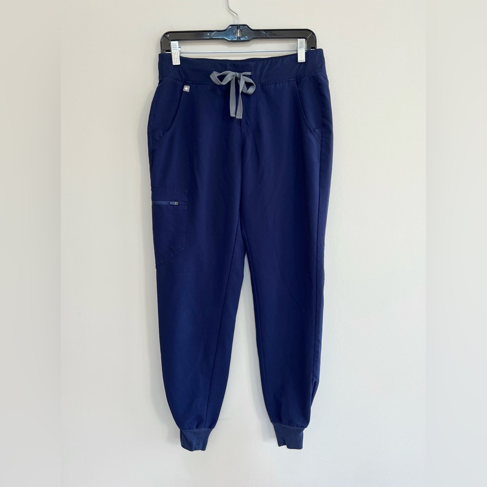 FIGS Zamora Jogger Scrub Pants in Navy Blue, Size Small